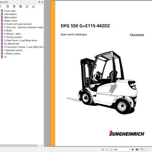 Jungheinrich DFG 550 G+E115-442DZ Spare Parts Manual FN426964