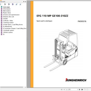 Jungheinrich EFG 110 MP GE100-310ZZ Spare Parts Manual FN595576