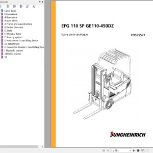 Jungheinrich EFG 110 SP GE110-450DZ Spare Parts Manual FN595577