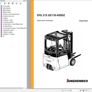 Jungheinrich EFG 215 GE110-450DZ Spare Parts Manual FN427035