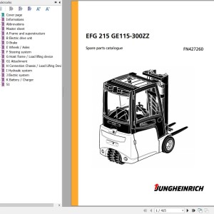 Jungheinrich EFG 215 GE115-300ZZ Spare Parts Manual FN427260