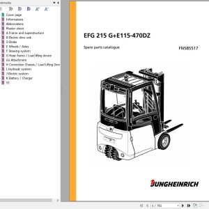 Jungheinrich EFG 215 G+E115-470DZ Spare Parts Manual FN585517
