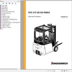 Jungheinrich EFG 215 GE120-500DZ Spare Parts Manual FN585519