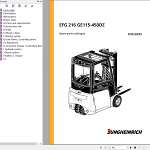 Jungheinrich EFG 216 GE115-450DZ Spare Parts Manual FN426999