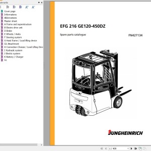Jungheinrich EFG 216 GE120-450DZ Spare Parts Manual FN427134