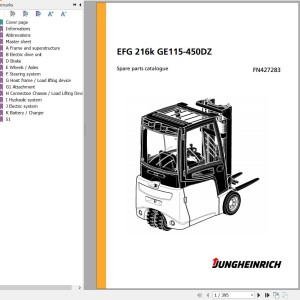 Jungheinrich EFG 216k GE115-450DZ Spare Parts Manual FN427283