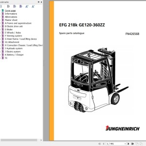 Jungheinrich EFG 218k GE120-360ZZ Parts Catalog FN426568