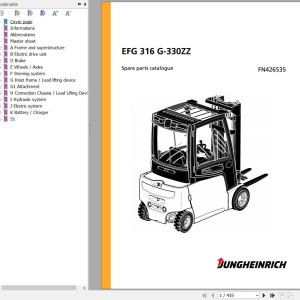 Jungheinrich EFG 316 G-330ZZ Parts Catalog FN426535