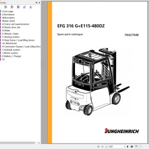 Jungheinrich EFG 316 G+E115-480DZ Parts Catalog FN427048
