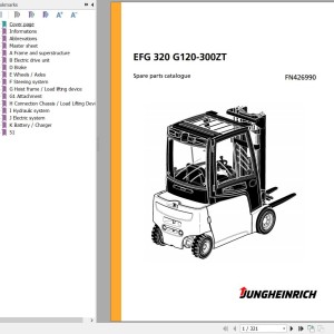 Jungheinrich EFG 320 G120-300ZT Parts Catalog FN426990