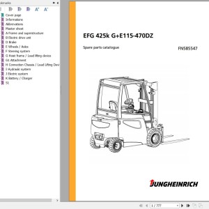 Jungheinrich EFG 425k G+E115-470DZ Parts Catalog FN585547