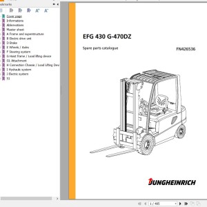 Jungheinrich EFG 430 G-470DZ Parts Catalog FN426536