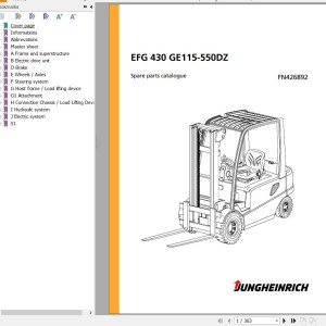 Jungheinrich EFG 430 GE115-550DZ Parts Catalog FN426892