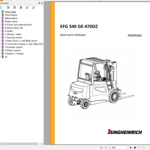 Jungheinrich EFG 540 GE-470DZ Parts Catalog FN595562