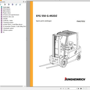 Jungheinrich EFG 550 G-492DZ Parts Catalog FN427052