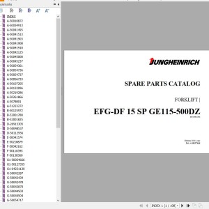 Jungheinrich EFG-DF 15 SP GE115-500DZ Parts Catalog 89932398