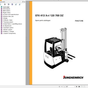 Jungheinrich EFX 413 X+I 120 700 DZ Parts Catalog FN427298