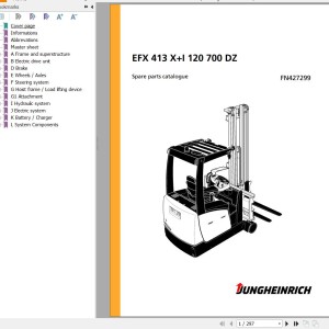 Jungheinrich EFX 413 X+I 120 700 DZ Parts Catalog FN427299