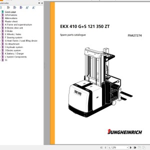 Jungheinrich EKX 410 G+S 121 350 ZT Parts Catalog FN427274