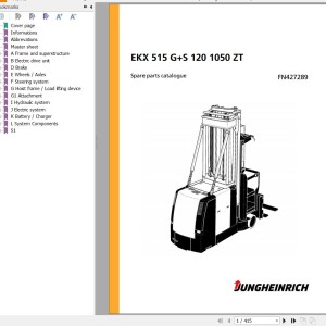 Jungheinrich EKX 515 G+S 120 1050 ZT Parts Catalog FN427289