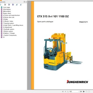 Jungheinrich ETX 515 X+I 101 1100 DZ Parts Catalog FN427271