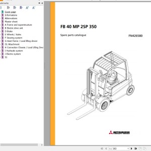 Jungheinrich FB 40 MP 2SP 350 Parts Catalog FN426580