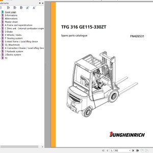 Jungheinrich TFG 316 GE115-330ZT Parts Catalog FN426531