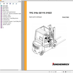 Jungheinrich TFG 316s GE115-310ZZ Parts Catalog FN427083