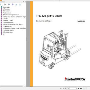 Jungheinrich TFG 320 ge110-380zt Parts Catalog FN427114