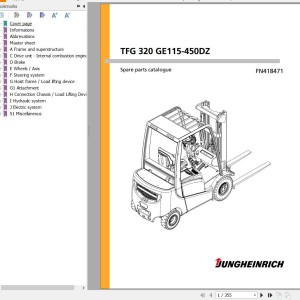 Jungheinrich TFG 320 GE115-450DZ Parts Catalog 8FN418471