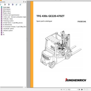 Jungheinrich TFG 430s GE220-470ZT Parts Catalog FN585546
