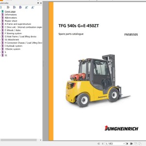 Jungheinrich TFG 540s G+E-450ZT Parts Catalog FN585505