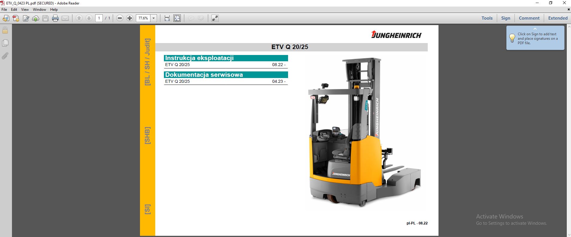 JUNGHEINRICH JETI SH v4.37 PL16 06.2025 Service Information_3
