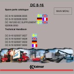 Kalmar DC Range 356 MB Parts Catalog Technical Handbook