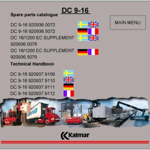 Kalmar DC Range 356 MB Parts Catalog Technical Handbook
