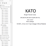 Kato SR-250VR KR-25H-V5 KR-25H-V6 Parts Catalog