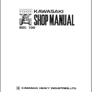 Kawasaki 100 Shop Manual S1001-7