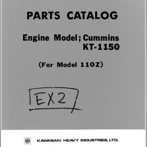 Kawasaki 110Z CUMMINS KT-1150 Engine Parts Catalog P1202-0