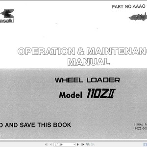 Kawasaki 110ZII Operation & Maintenance Manual
