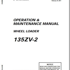 Kawasaki 135ZV-2 Operation & Maintenance Manual
