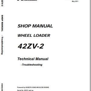 Kawasaki 30ZV-2 40ZV-2A 42ZV-2 45ZV-2 Shop Manual