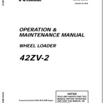 Kawasaki 30ZV-2 40ZV-2A 42ZV-2 Operation & Maintenance Manual