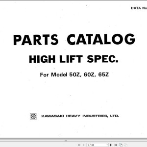 Kawasaki 45ZII To 65Z Parts Catalog