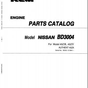 Kawasaki 45ZIII 45ZIV 45ZA Parts Catalog