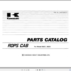 Kawasaki 50ZA 50ZA-2 50ZIII 60ZIII Parts Catalog