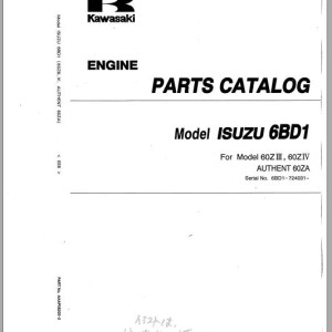 Kawasaki 50ZIII To 60IV Parts Catalog