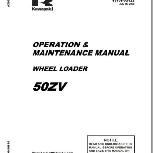Kawasaki 50ZV Operation & Maintenance Manual