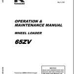 Kawasaki 65TMV 65ZV Operation & Maintenance Manual