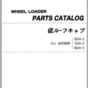 Kawasaki 65ZA—2 70ZA—2 80ZA—2 Parts Catalog
