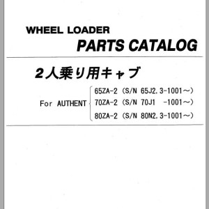 Kawasaki 65ZA-2 To 80ZIV-2 Parts Catalog